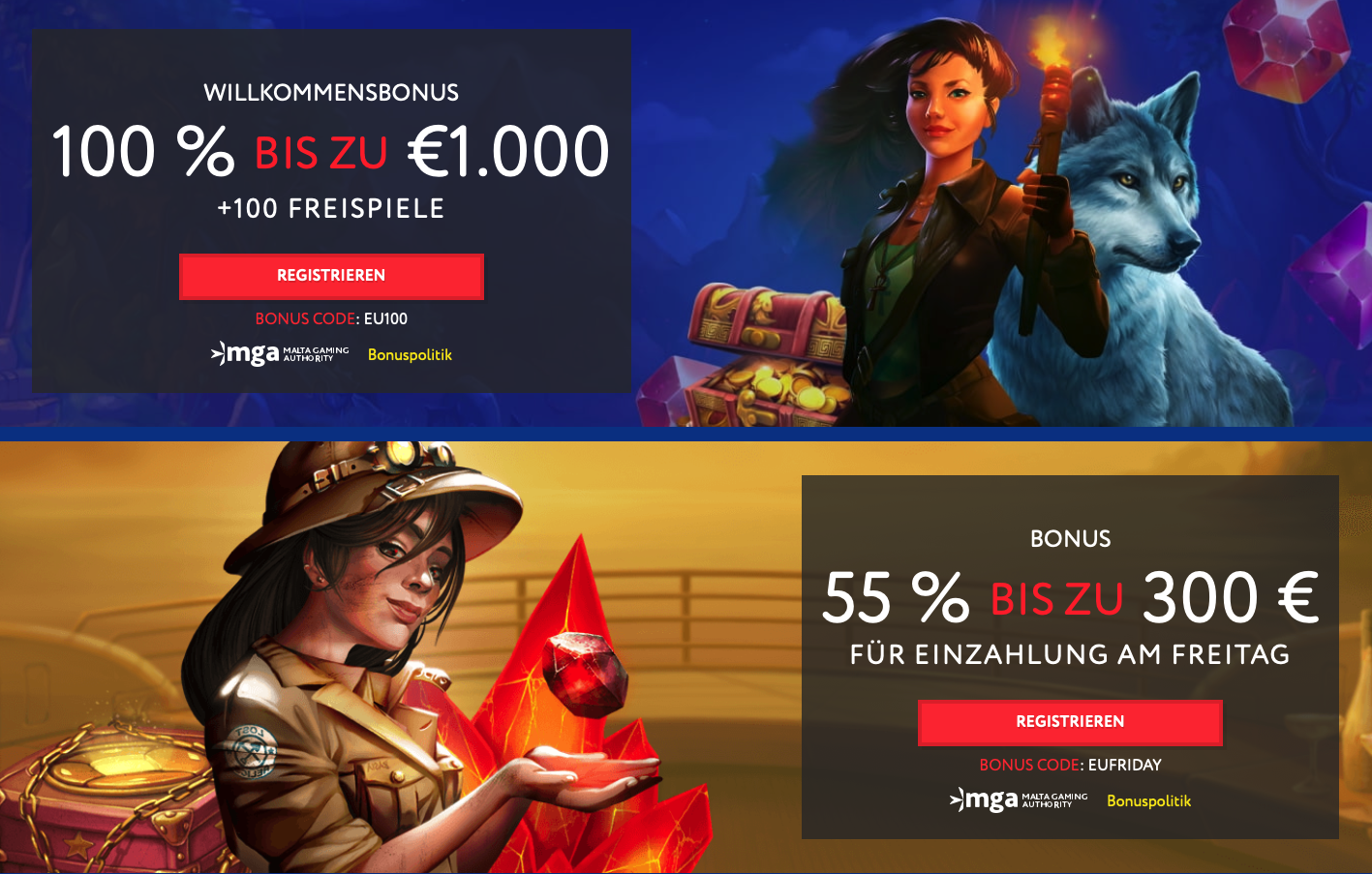 EUslot Casino Bonus